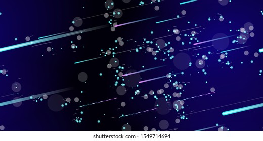 Fast Effect. Motion Neon. Flow Light Movement. Seamless Pattern. Element Futuristic Design. Abstract Glowing Trail Lines, Sticks. Concept Minimal. Modern Dynamic 3D Static. Techno Vector illustration.