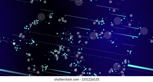 Fast Effect. Motion Neon. Flow Light Movement. Seamless Pattern. Element Futuristic Design. Abstract Glowing Trail Lines, Sticks. Concept Minimal. Modern Dynamic 3D Static. Techno Vector illustration.