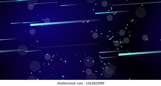 Fast Effect. Motion Neon. Flow Light Movement. Seamless Pattern. Element Futuristic Design. Abstract Glowing Trail Lines, Sticks. Concept Minimal. Modern Dynamic 3D Static. Techno Vector illustration.