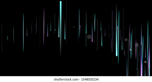Fast Effect. Motion Neon. Glare Dynamic. Falling Glow. Flow Light Movement. Element Futuristic Design. Abstract Trail Lines, Sticks. Concept Minimal. Modern 3D Static. Techno Vector illustration.