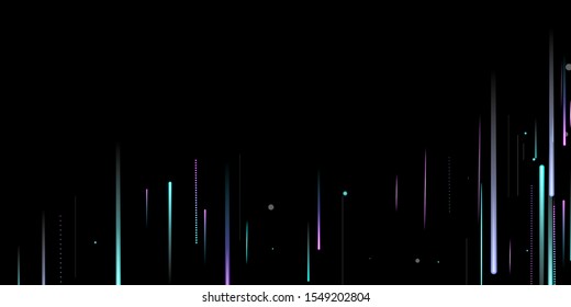 Fast Effect. Motion Neon. Glare Dynamic. Falling Glow. Flow Light Movement. Element Futuristic Design. Abstract Trail Lines, Sticks. Concept Minimal. Modern 3D Static. Techno Vector illustration.