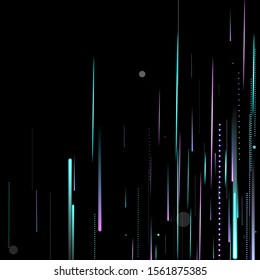 Fast Effect. Motion Neon. Glare Dynamic. Falling Glow. Flow Light Movement. Element Futuristic Design. Abstract Trail Lines, Sticks. Concept Minimal. Modern 3D Static. Techno Vector illustration.