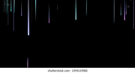 Fast Effect. Motion Neon. Glare Dynamic. Falling Glow. Flow Light Movement. Element Futuristic Design. Abstract Trail Lines, Sticks. Concept Minimal. Modern 3D Static. Techno Vector illustration.