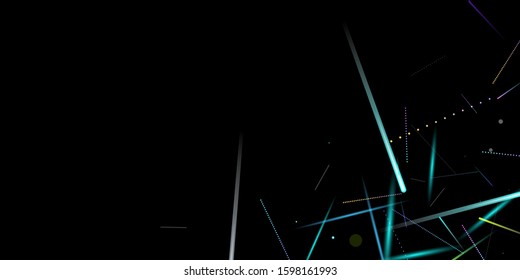 Fast Effect. Motion Neon. Glare Dynamic. Falling Glow. Flow Light Movement. Element Futuristic Design. Abstract Trail Lines, Sticks. Concept Minimal. Modern 3D Static. Techno Vector illustration.
