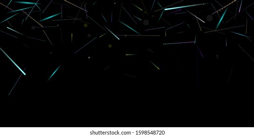 Fast Effect. Motion Neon. Glare Dynamic. Falling Glow. Flow Light Movement. Element Futuristic Design. Abstract Trail Lines, Sticks. Concept Minimal. Modern 3D Static. Techno Vector illustration.