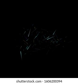 Fast Effect. Motion Neon. Glare Dynamic. Falling Glow. Flow Light Movement. Element Futuristic Design. Abstract Trail Lines, Sticks. Concept Minimal. Modern 3D Static. Techno Vector illustration.