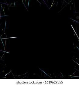 Fast Effect. Motion Neon. Glare Dynamic. Falling Glow. Flow Light Movement. Element Futuristic Design. Abstract Trail Lines, Sticks. Concept Minimal. Modern 3D Static. Techno Vector illustration.
