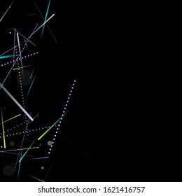 Fast Effect. Motion Neon. Glare Dynamic. Falling Glow. Flow Light Movement. Element Futuristic Design. Abstract Trail Lines, Sticks. Concept Minimal. Modern 3D Static. Techno Vector illustration.