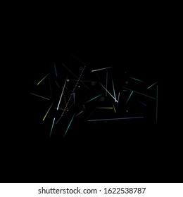 Fast Effect. Motion Neon. Glare Dynamic. Falling Glow. Flow Light Movement. Element Futuristic Design. Abstract Trail Lines, Sticks. Concept Minimal. Modern 3D Static. Techno Vector illustration.