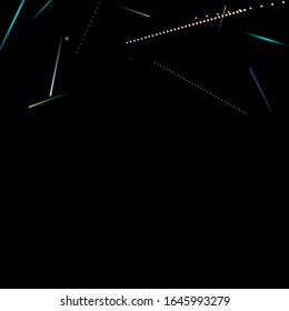 Fast Effect. Motion Neon. Glare Dynamic. Falling Glow. Flow Light Movement. Element Futuristic Design. Abstract Trail Lines, Sticks. Concept Minimal. Modern 3D Static. Techno Vector illustration.
