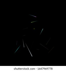 Fast Effect. Motion Neon. Glare Dynamic. Falling Glow. Flow Light Movement. Element Futuristic Design. Abstract Trail Lines, Sticks. Concept Minimal. Modern 3D Static. Techno Vector illustration.