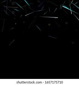 Fast Effect. Motion Neon. Glare Dynamic. Falling Glow. Flow Light Movement. Element Futuristic Design. Abstract Trail Lines, Sticks. Concept Minimal. Modern 3D Static. Techno Vector illustration.