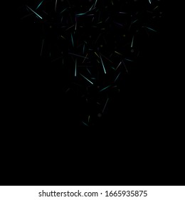 Efecto rápido. Motion Neon. Glare Dinámico. Cayendo Brillante. Movimiento de luz de flujo. Elemento Diseño Futurista. Líneas de sendero abstractas, palos. Concepto mínimo. Estático 3D moderno. Ilustración del vector Techno.