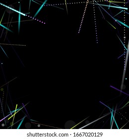 Efecto rápido. Motion Neon. Glare Dinámico. Cayendo Brillante. Movimiento de luz de flujo. Elemento Diseño Futurista. Líneas de sendero abstractas, palos. Concepto mínimo. Estático 3D moderno. Ilustración del vector Techno.