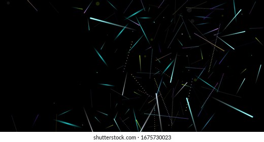 Fast Effect. Motion Neon. Glare Dynamic. Falling Glow. Flow Light Movement. Element Futuristic Design. Abstract Trail Lines, Sticks. Concept Minimal. Modern 3D Static. Techno Vector illustration.