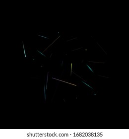 Fast Effect. Motion Neon. Glare Dynamic. Falling Glow. Flow Light Movement. Element Futuristic Design. Abstract Trail Lines, Sticks. Concept Minimal. Modern 3D Static. Techno Vector illustration.