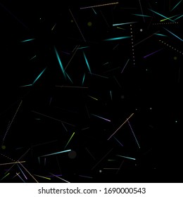 Fast Effect. Motion Neon. Glare Dynamic. Falling Glow. Flow Light Movement. Element Futuristic Design. Abstract Trail Lines, Sticks. Concept Minimal. Modern 3D Static. Techno Vector illustration.
