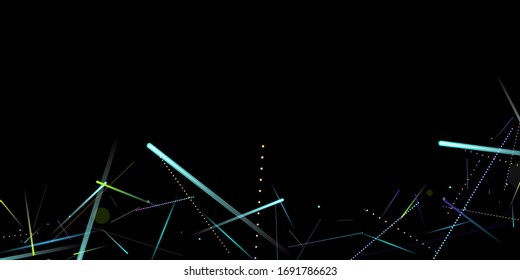 Fast Effect. Motion Neon. Glare Dynamic. Falling Glow. Flow Light Movement. Element Futuristic Design. Abstract Trail Lines, Sticks. Concept Minimal. Modern 3D Static. Techno Vector illustration.