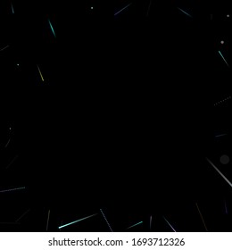 Schneller Effekt. Motion Neon. Glare Dynamic. Fallendes Glühen. Lichtbewegung. Element Futuristisches Design. Abstrakte Traillinien, Sticks. Konzept minimal. Modernes 3D-Static. Techno Vektorillustration Illustration.