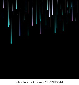 Fast Effect. Motion Neon Light Movement. Flow Light Trail. Neon Element Futuristic Design. Abstract Glowing Lines Movement Concept. Minimal Modern Dynamic 3D Static Effect. Techno Vector illustration.