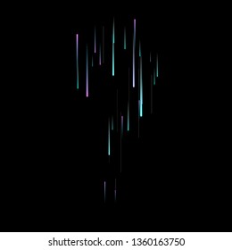 Fast Effect. Motion Neon Light Movement. Flow Light Trail. Neon Element Futuristic Design. Abstract Glowing Lines Movement Concept. Minimal Modern Dynamic 3D Static Effect. Techno Vector illustration.