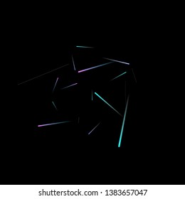 Fast Effect. Motion Neon Light Movement. Flow Light Trail. Neon Element Futuristic Design. Abstract Glowing Lines Movement Concept. Minimal Modern Dynamic 3D Static Effect. Techno Vector illustration.