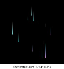 Fast Effect. Motion Neon Light Movement. Flow Light Trail. Neon Element Futuristic Design. Abstract Glowing Lines Movement Concept. Minimal Modern Dynamic 3D Static Effect. Techno Vector illustration.