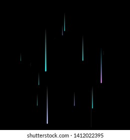 Fast Effect. Motion Neon Light Movement. Flow Light Trail. Neon Element Futuristic Design. Abstract Glowing Lines Movement Concept. Minimal Modern Dynamic 3D Static Effect. Techno Vector illustration.