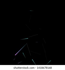 Fast Effect. Motion Neon Light Movement. Flow Light Trail. Neon Element Futuristic Design. Abstract Glowing Lines Movement Concept. Minimal Modern Dynamic 3D Static Effect. Techno Vector illustration.