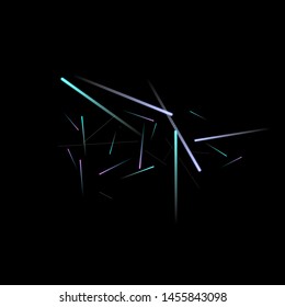 Fast Effect. Motion Neon Light Movement. Flow Light Trail. Neon Element Futuristic Design. Abstract Glowing Lines Movement Concept. Minimal Modern Dynamic 3D Static Effect. Techno Vector illustration.
