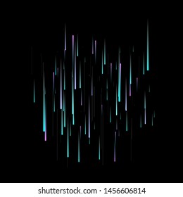 Fast Effect. Motion Neon Light Movement. Flow Light Trail. Neon Element Futuristic Design. Abstract Glowing Lines Movement Concept. Minimal Modern Dynamic 3D Static Effect. Techno Vector illustration.