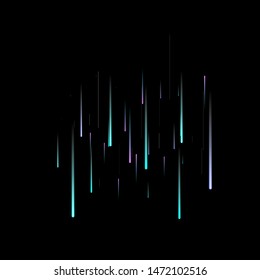 Fast Effect. Motion Neon Light Movement. Flow Light Trail. Neon Element Futuristic Design. Abstract Glowing Lines Movement Concept. Minimal Modern Dynamic 3D Static Effect. Techno Vector illustration.