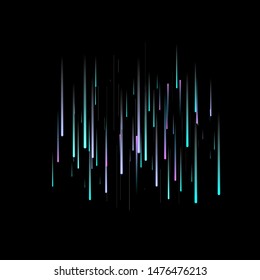 Fast Effect. Motion Neon Light Movement. Flow Light Trail. Neon Element Futuristic Design. Abstract Glowing Lines Movement Concept. Minimal Modern Dynamic 3D Static Effect. Techno Vector illustration.
