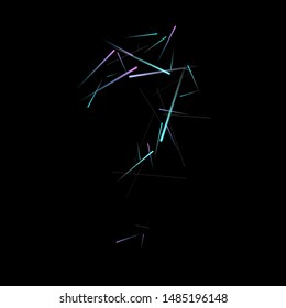 Fast Effect. Motion Neon Light Movement. Flow Light Trail. Neon Element Futuristic Design. Abstract Glowing Lines Movement Concept. Minimal Modern Dynamic 3D Static Effect. Techno Vector illustration.