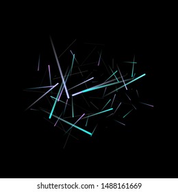 Fast Effect. Motion Neon Light. Flow Trail. Element Futuristic Design. Abstract Glowing Lines Movement Concept. Minimal Modern Dynamic 3D Static Effect. Techno Vector illustration.