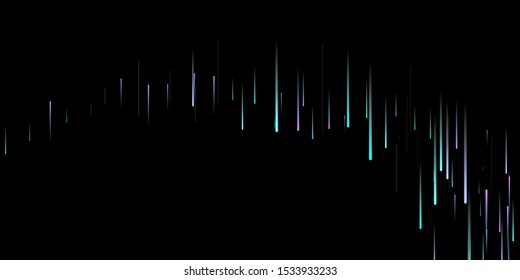 Fast Effect. Motion Neon Light Movement. Flow Light Trail. Neon Element Futuristic Design. Abstract Glowing Lines Movement Concept. Minimal Modern Dynamic 3D Static Effect. Techno Vector illustration.