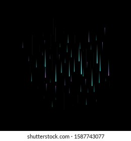 Fast Effect. Motion Neon Light Movement. Flow Light Trail. Neon Element Futuristic Design. Abstract Glowing Lines Movement Concept. Minimal Modern Dynamic 3D Static Effect. Techno Vector illustration.