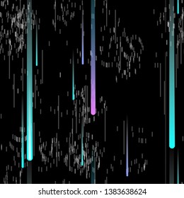 Fast Effect. Motion Neon. Seamless Pattern. Fast Light Movement. Flow Trail. Element Futuristic Neon. Abstract Glowing Movement. Minimal Motion Dynamic 3D Static Effect. Techno Vector illustration.