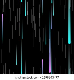 Fast Effect. Motion Neon. Seamless Pattern. Fast Light Movement. Flow Trail. Element Futuristic Neon. Abstract Glowing Movement. Minimal Motion Dynamic 3D Static Effect. Techno Vector illustration.