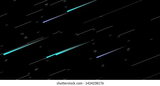 Fast Effect. Motion Neon. Seamless Pattern. Fast Light Movement. Flow Trail. Element Futuristic Neon. Abstract Glowing Movement. Minimal Motion Dynamic 3D Static Effect. Techno Vector illustration.