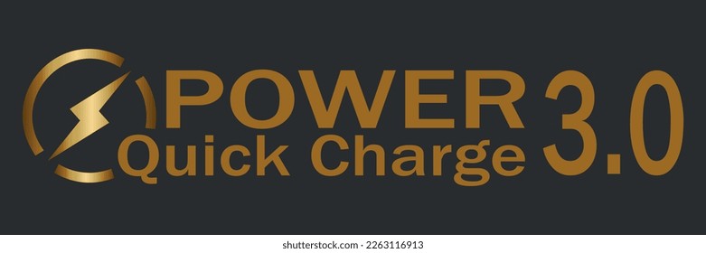 Fast electric charging lightning logo. Quick electrical power charger brand identity symbol. Express energy recharge company insignia. Vector grafic.