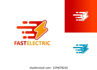 Fast Electric Logo Template Design Vector, Emblem, Design Concept, Creative Symbol, Icon