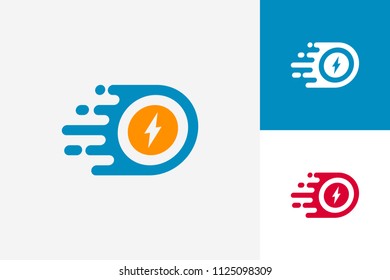 Fast Electric Power Logo Template Design Vector, Emblem, Design Concept, Creative Symbol, Icon
