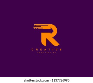 Fast Element R Letter Logo