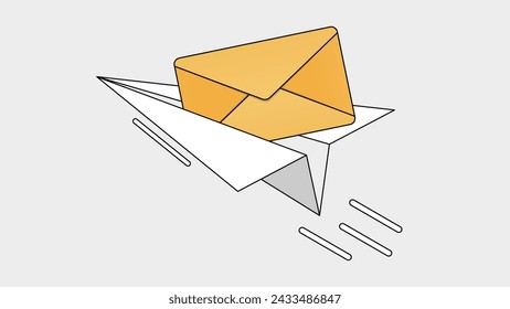 Ilustración del concepto de entrega rápida de correo electrónico