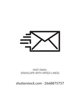 Diseño de icono de entrega rápida de correo electrónico