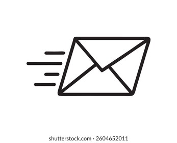 Fast Email Icon, Email send icon vector on white background
