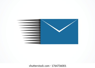 Logo-Briefumschlag für schnelle E-Mail-Dienste