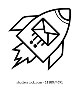 Fast email symbol icon
