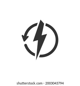 Fast energy, charge vector icon